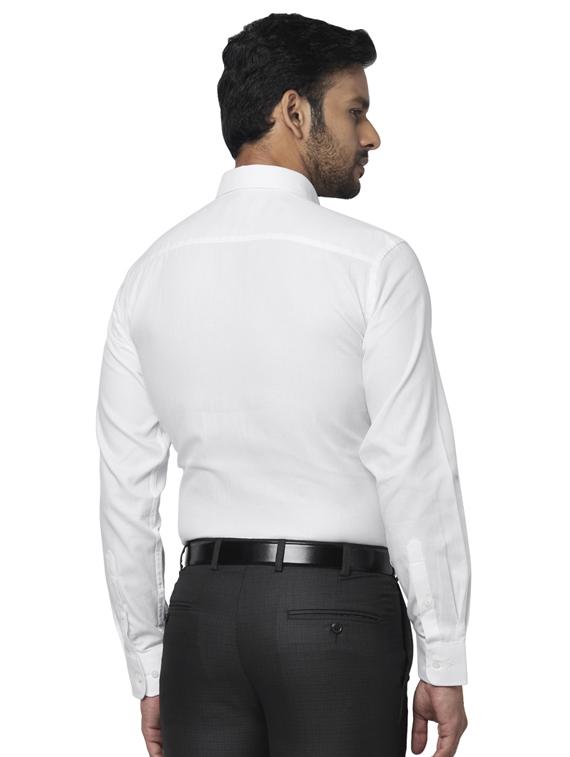 white solid formal shirt - 17767055 - Zoom Image - 3