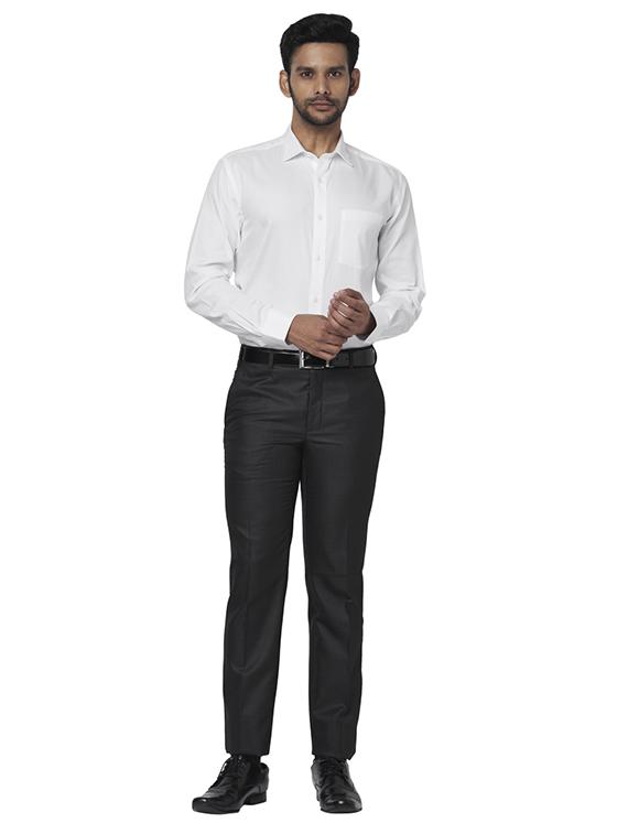 white solid formal shirt - 17767055 - Zoom Image - 4