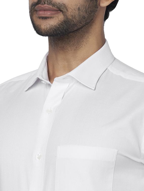 white solid formal shirt - 17767055 - Zoom Image - 5