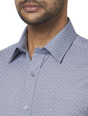 grey self design formal shirt - 17767091 - Standard Image - 5