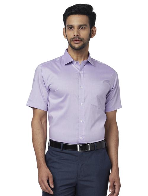 purple solid formal shirt - 17767095 - Standard Image - 1