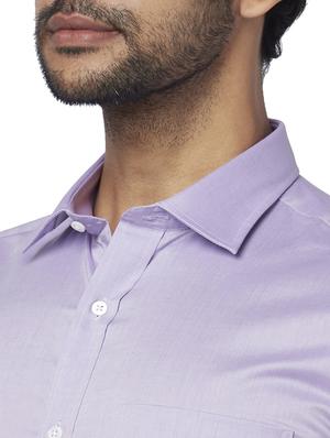 purple solid formal shirt - 17767095 - Standard Image - 5