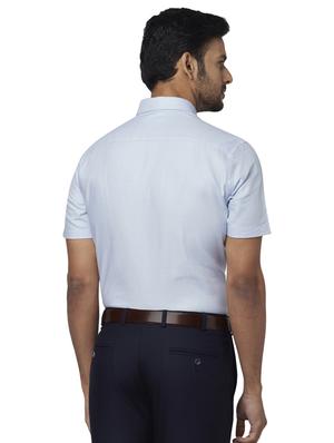 blue solid formal shirt - 17767096 - Standard Image - 3