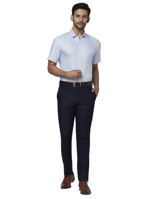 blue solid formal shirt - 17767096 - Standard Image - 4