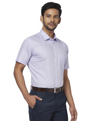 blue self design formal shirt - 17767140 - Standard Image - 2