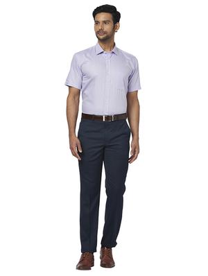 blue self design formal shirt - 17767140 - Standard Image - 4