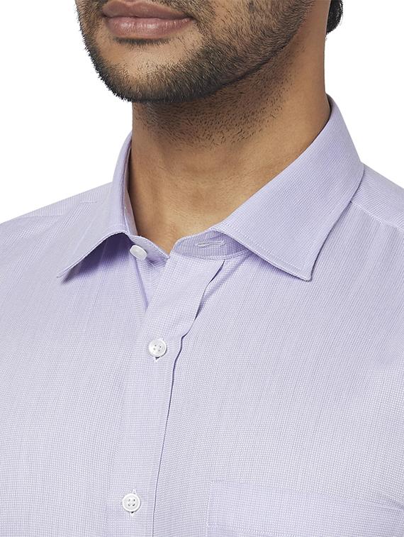 blue self design formal shirt - 17767140 - Zoom Image - 5
