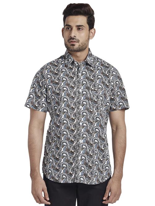 brown printed casual shirt - 17767145 - Standard Image - 1