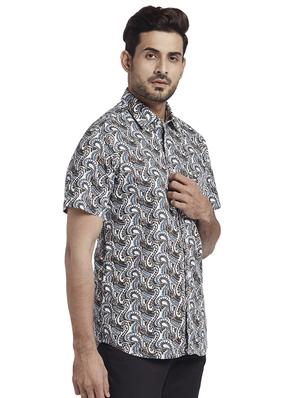 brown printed casual shirt - 17767145 - Standard Image - 2
