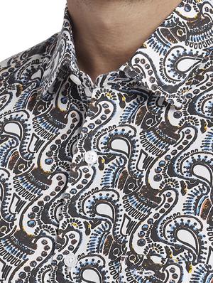 brown printed casual shirt - 17767145 - Standard Image - 5