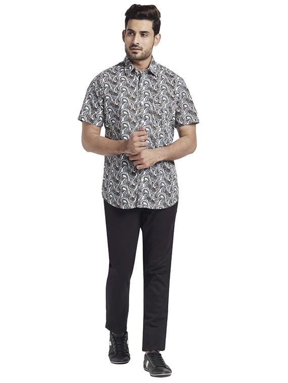 brown printed casual shirt - 17767145 - Zoom Image - 4