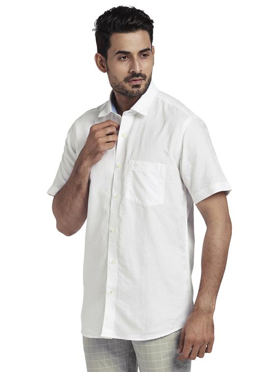 white solid casual shirt - 17767150 - Zoom Image - 2