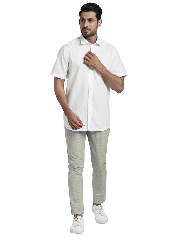 white solid casual shirt - 17767150 - Zoom Image - 4