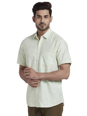 green solid casual shirt - 17767157 - Standard Image - 2