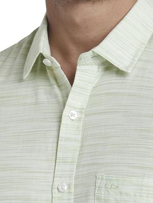 green solid casual shirt - 17767157 - Standard Image - 5