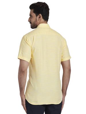 yellow solid casual shirt - 17767159 - Standard Image - 3
