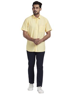 yellow solid casual shirt - 17767159 - Standard Image - 4