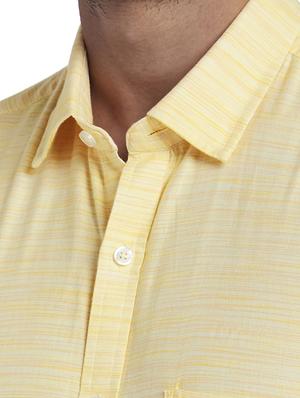 yellow solid casual shirt - 17767159 - Standard Image - 5