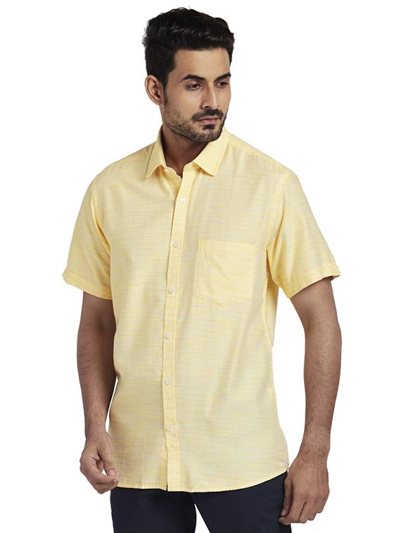 yellow solid casual shirt - 17767159 - Zoom Image - 2