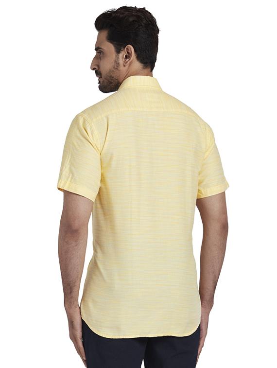 yellow solid casual shirt - 17767159 - Zoom Image - 3
