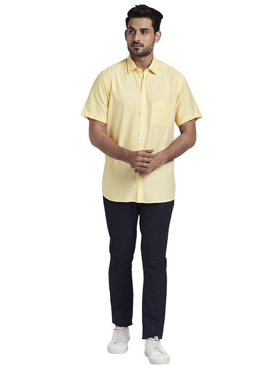 yellow solid casual shirt - 17767159 - Zoom Image - 4