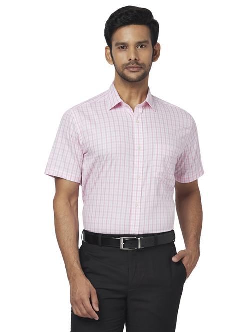 pink checkered formal shirt - 17767160 - Standard Image - 1