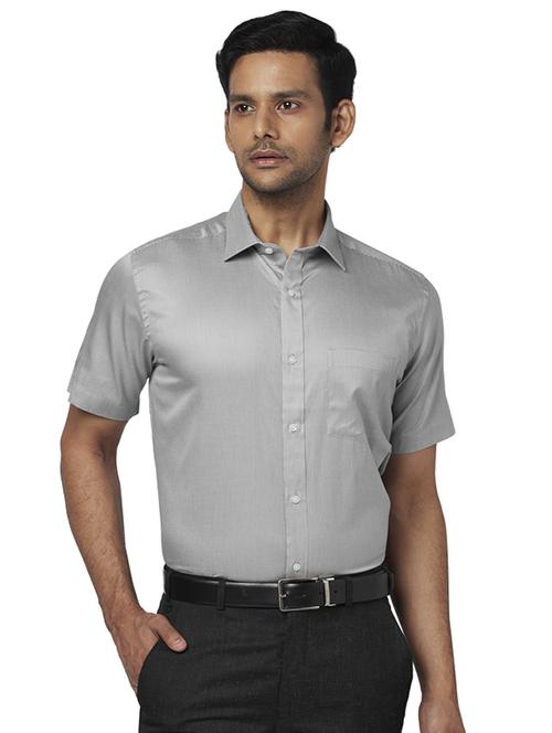 grey striped formal shirt - 17767181 - Standard Image - 1