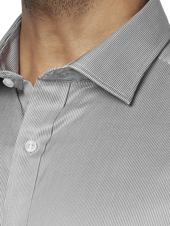 grey striped formal shirt - 17767181 - Zoom Image - 5