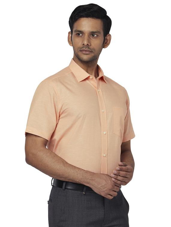 orange solid formal shirt - 17767183 - Zoom Image - 2
