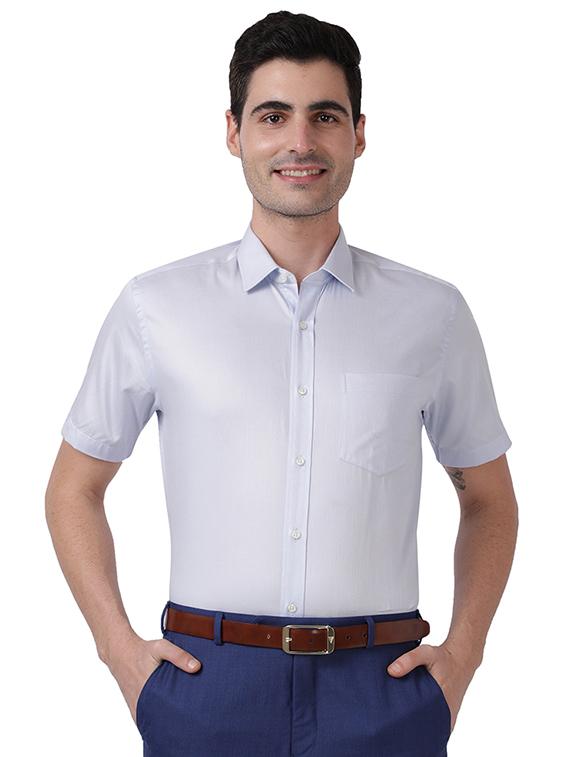 blue self design formal shirt - 17767186 - Zoom Image - 1