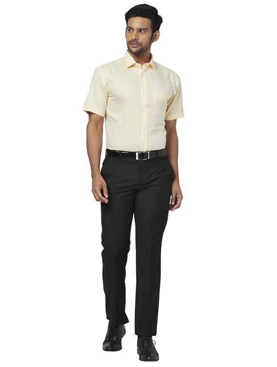 yellow self design formal shirt - 17767190 - Zoom Image - 4
