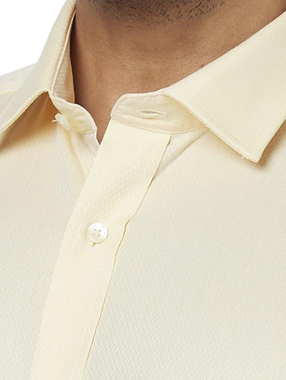 yellow self design formal shirt - 17767190 - Zoom Image - 5