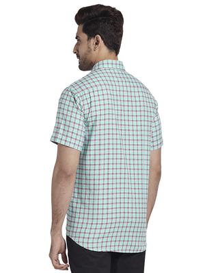 green checkered casual shirt - 17767194 - Standard Image - 3