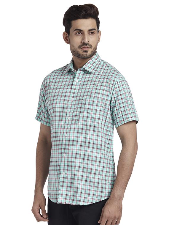 green checkered casual shirt - 17767194 - Zoom Image - 2