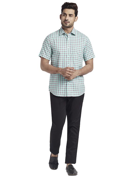 green checkered casual shirt - 17767194 - Zoom Image - 4