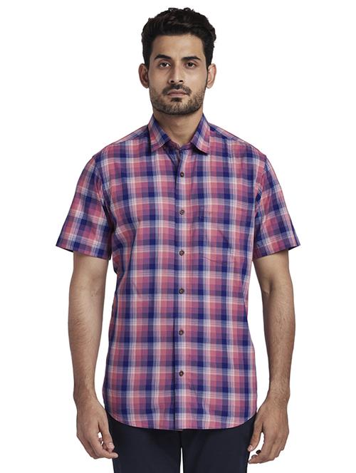 pink checkered casual shirt - 17767200 - Standard Image - 1