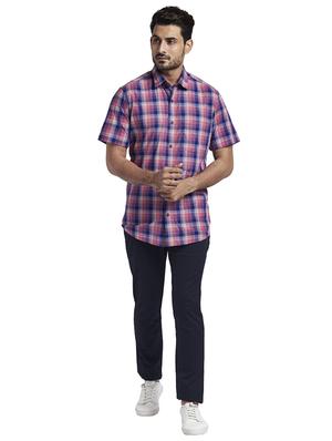 pink checkered casual shirt - 17767200 - Standard Image - 4