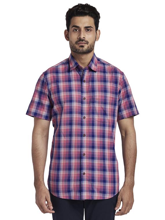 pink checkered casual shirt - 17767200 - Zoom Image - 1