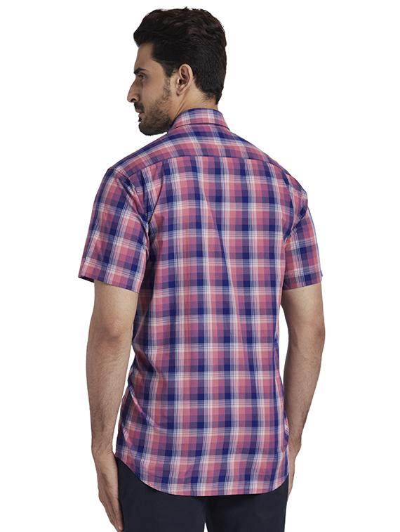 pink checkered casual shirt - 17767200 - Zoom Image - 3