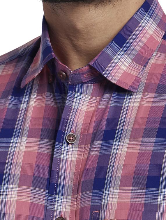 pink checkered casual shirt - 17767200 - Zoom Image - 5