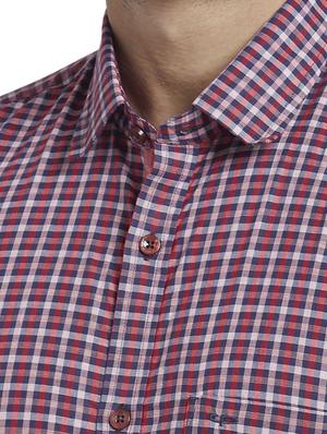 red checkered casual shirt - 17767216 - Standard Image - 5