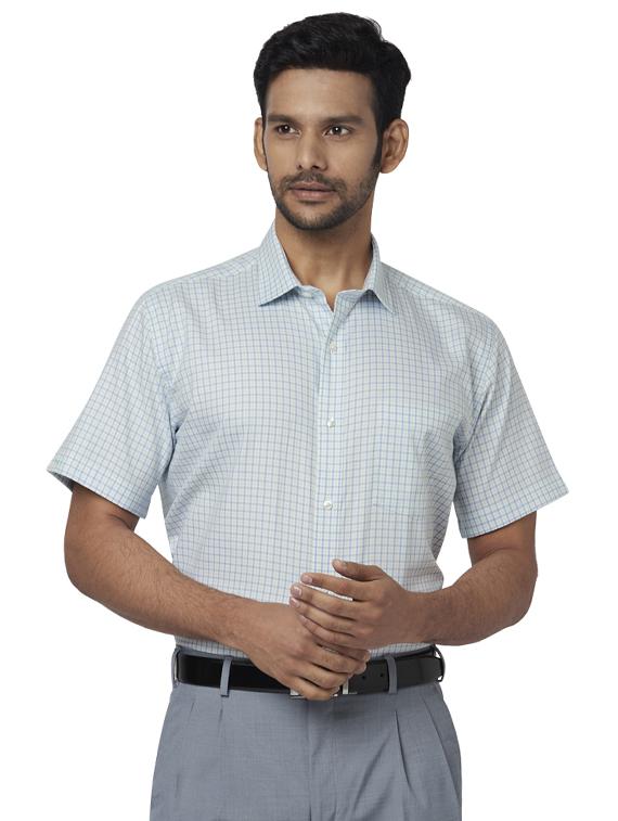 green checkered formal shirt - 17767235 - Zoom Image - 1