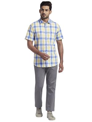 yellow checkered casual shirt - 17767236 - Standard Image - 4