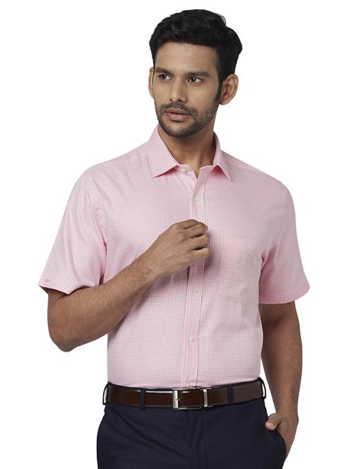 pink checkered formal shirt - 17767240 - Standard Image - 1