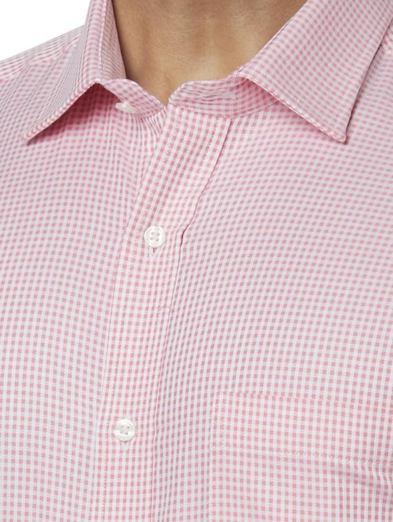 pink checkered formal shirt - 17767240 - Zoom Image - 5