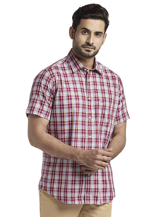 red checkered casual shirt - 17767243 - Zoom Image - 2