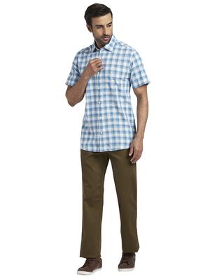 blue checkered casual shirt - 17767256 - Standard Image - 4