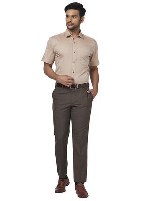 beige printed formal shirt - 17767259 - Standard Image - 4