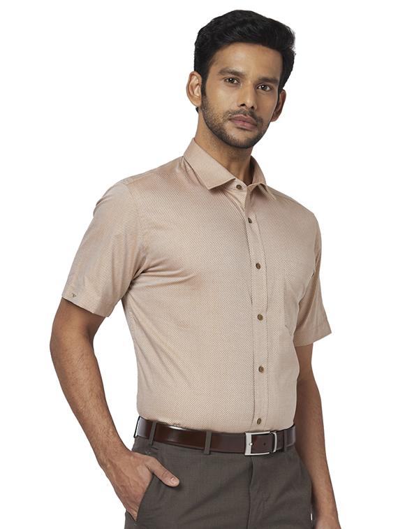 beige printed formal shirt - 17767259 - Zoom Image - 2
