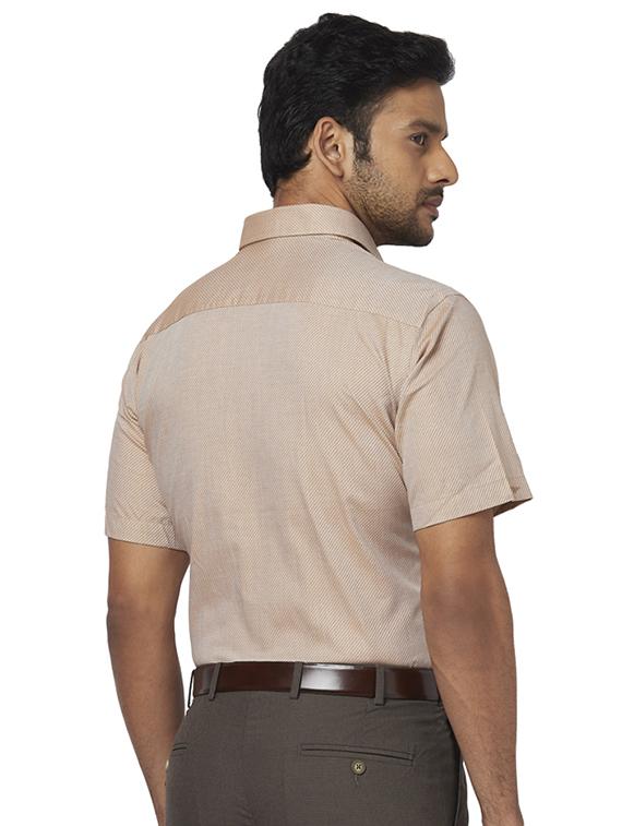 beige printed formal shirt - 17767259 - Zoom Image - 3